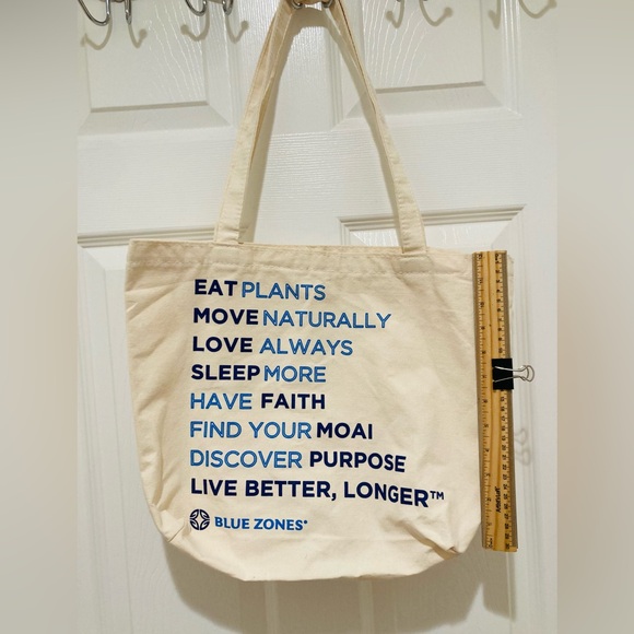 Blue Zones Handbags - 5 for $10: NWOT Blue Zones Canvas Tote Bag about 12” x 12”